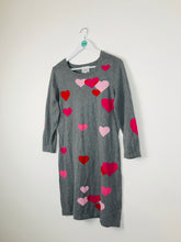 Load image into Gallery viewer, Antoni &amp; Alison Womens Long Sleeve Knit Dress | XL UK16 | Grey Hearts
