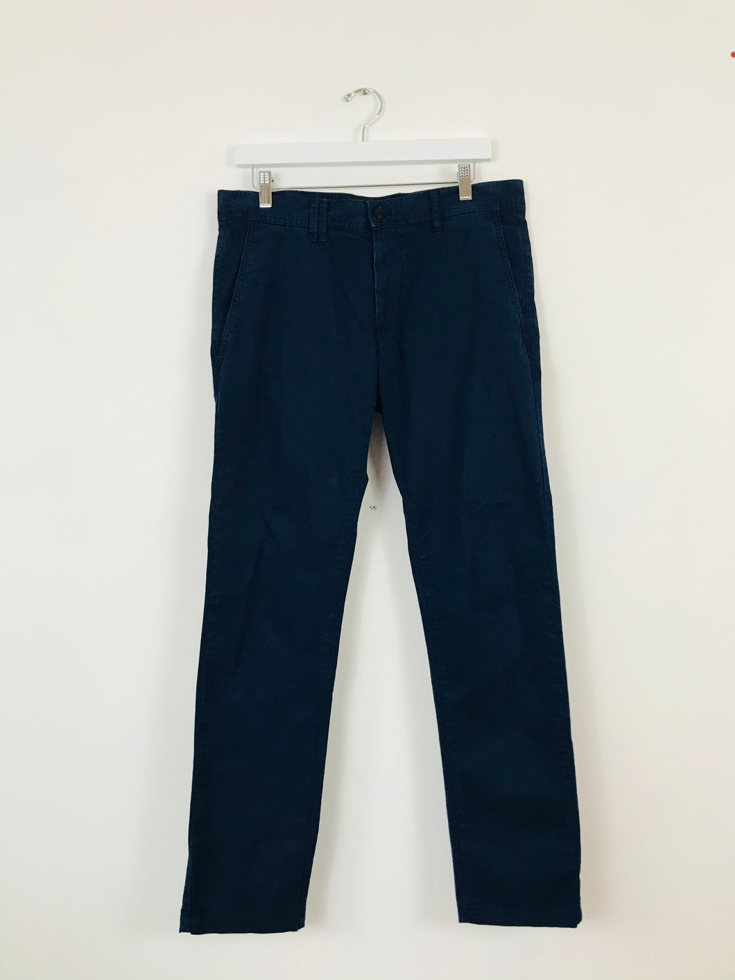 Zara Men’s Chino Straight Slim Fit Trousers | 42 UK32 | Blue