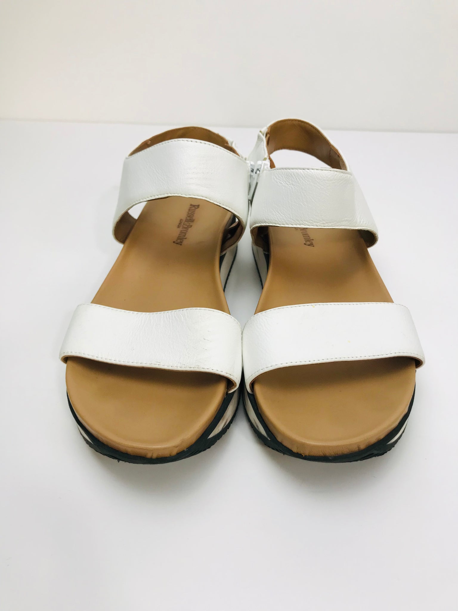 Russell and bromley store white sandals