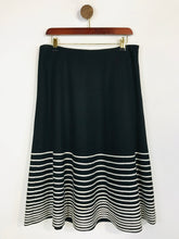 Load image into Gallery viewer, Coast Women&#39;s Wool Striped A-Line Skirt | UK12 | Black
