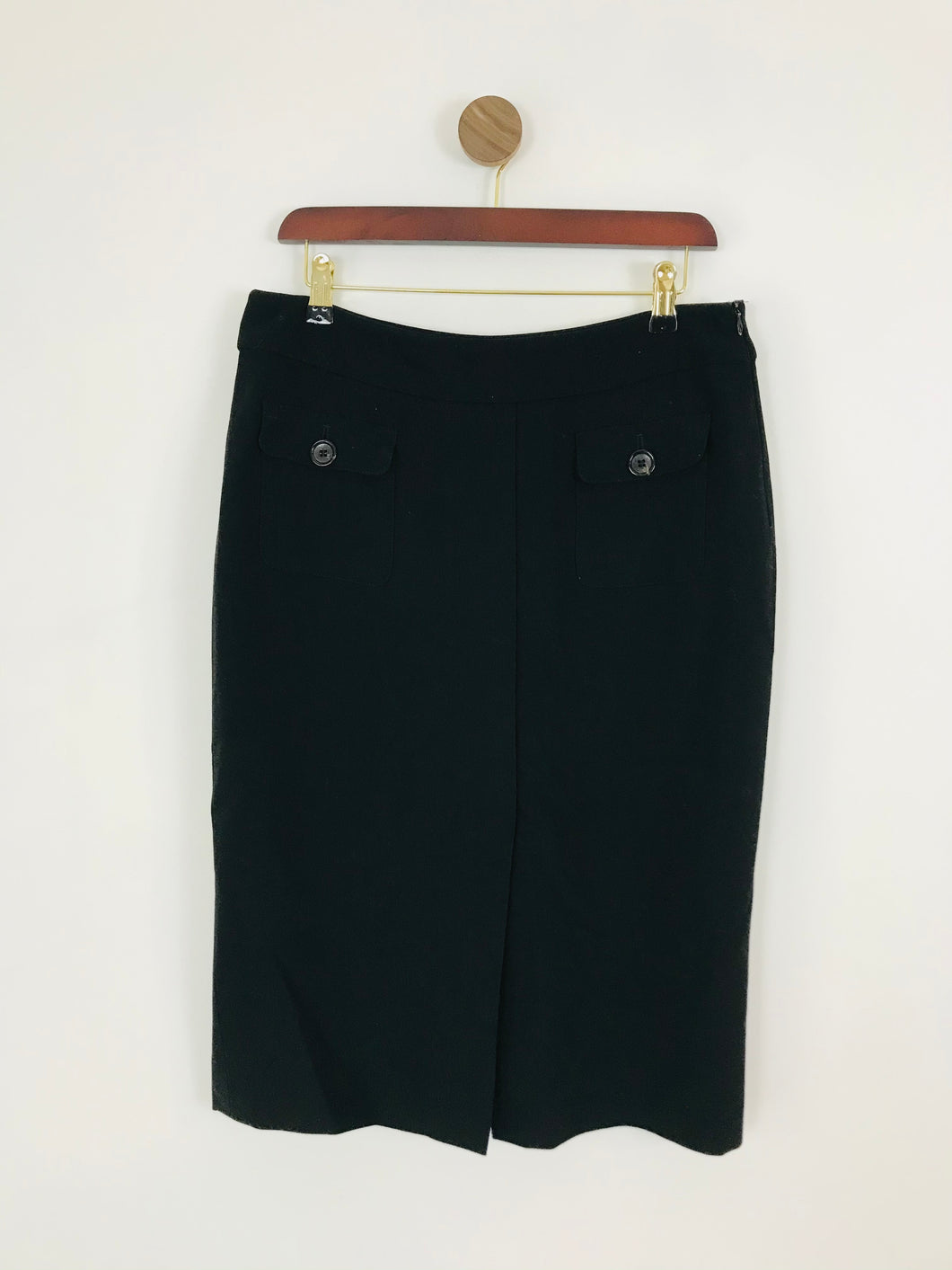 Jaeger Women’s Wool Pencil Skirt | UK14 | Black