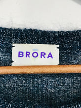 Load image into Gallery viewer, Brora Women&#39;s Striped Mohair Jumper | UK10 | Blue
