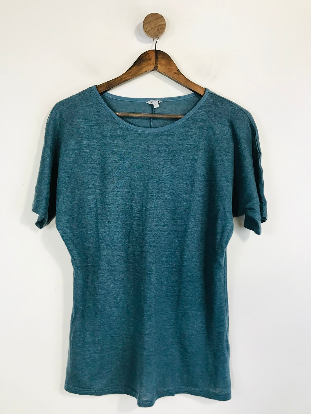 Jigsaw Women's Linen T-Shirt | S UK8 | Blue