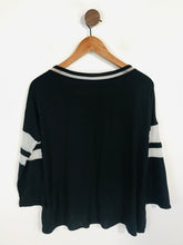 Load image into Gallery viewer, Karen Millen Women&#39;s Striped Sheer T-Shirt | UK14 | Black
