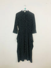 Load image into Gallery viewer, Whistles Women’s Polka Dot Shirt Style Maxi Dress | UK 10 | Black
