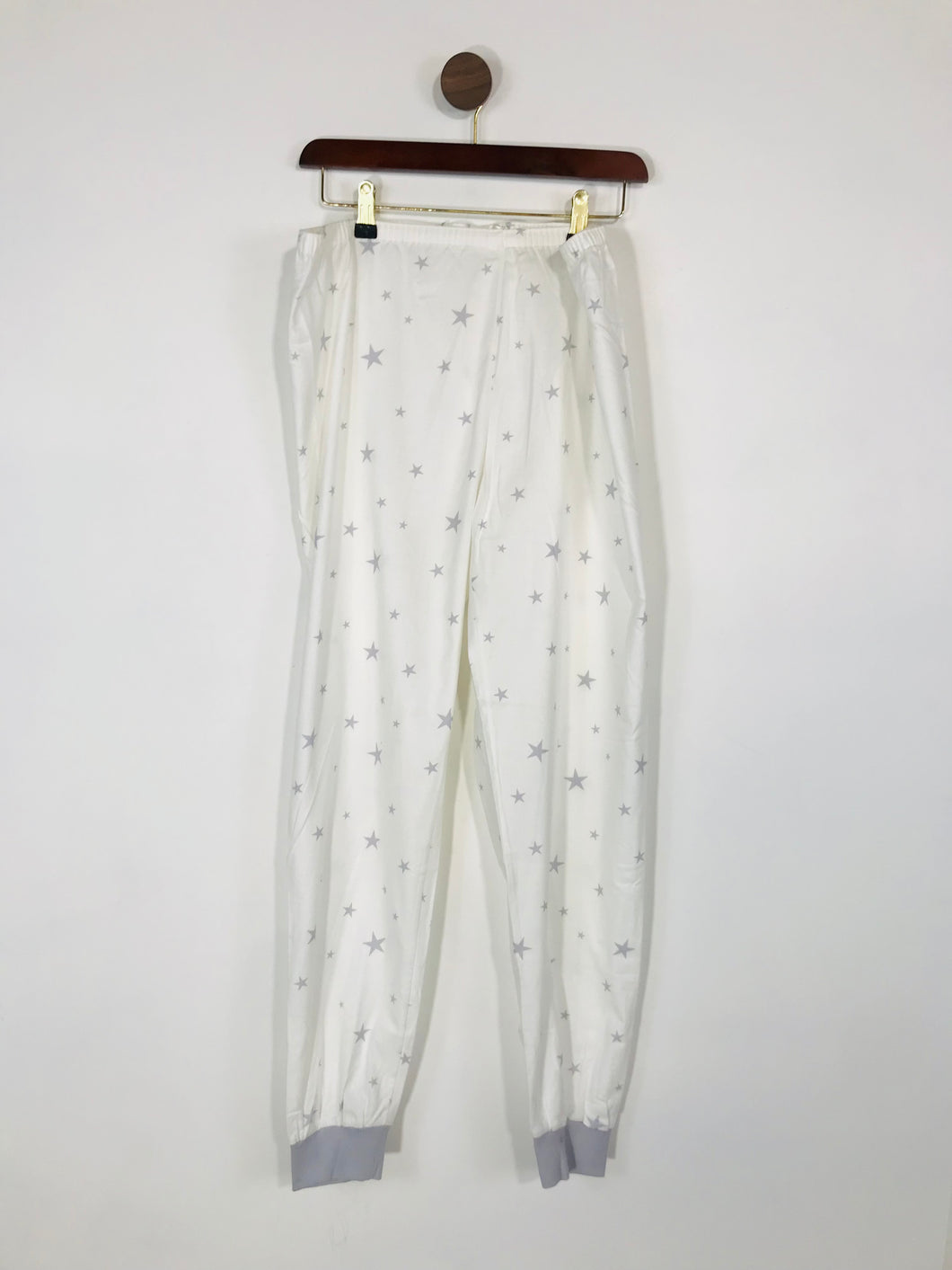 John Lewis Women's Star Print Pyjama Bottoms Trousers | UK12  | White