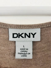Load image into Gallery viewer, DKNY Women’s Long Sleeve T-Shirt | L | Brown Black
