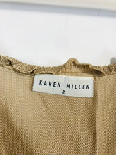 Load image into Gallery viewer, Karen Millen Women&#39;s Knit Ruffle Blouse | 2 UK10 | Beige

