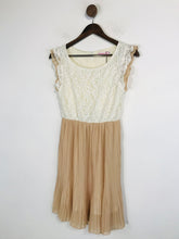 Load image into Gallery viewer, Absolutely &amp; Faith Women&#39;s Lace Pleated A-Line Dress NWT | S UK8 | Beige
