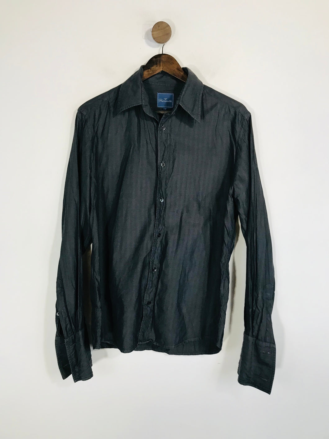 Façonnable Men's Cotton Button-Up Shirt | M | Grey