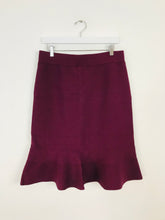 Load image into Gallery viewer, Ted Baker Women’s Knit Trumpet Skirt | 4 UK14 L | Burgundy Red
