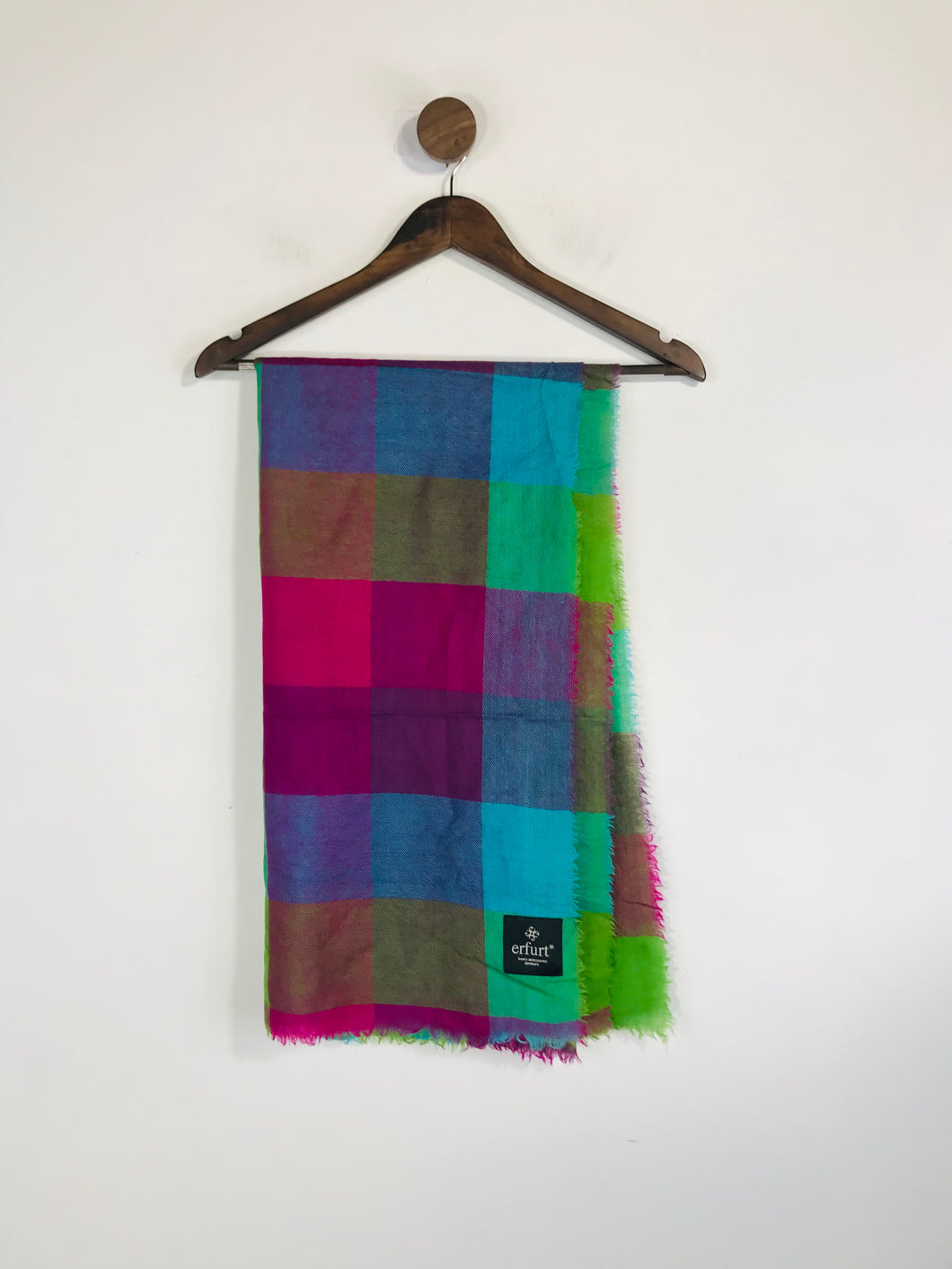 Erfurt Women's Wool Check Gingham Scarf | OS | Multicoloured