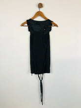 Load image into Gallery viewer, Ted Baker Women&#39;s Silk Ruffle Tie Waist Tank Top | 0 UK6 | Black
