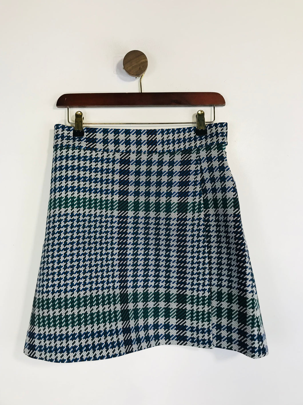 & Other Stories Women's Check Gingham Neoprene Mini Skirt | EU38 UK10 | Multicoloured