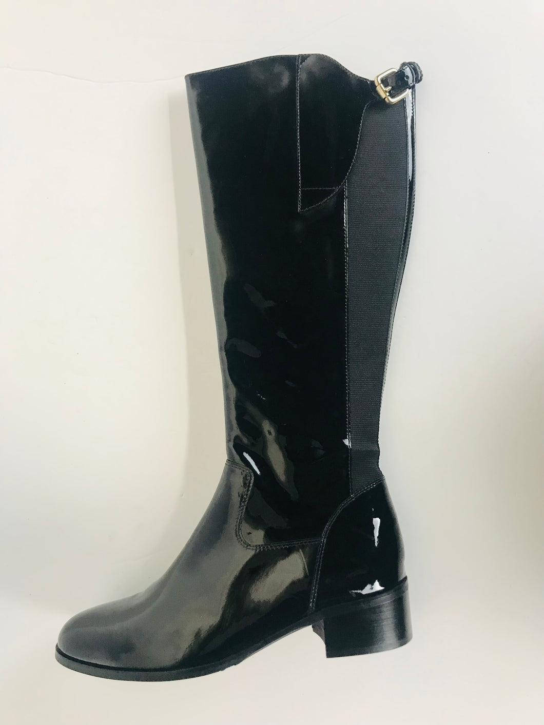 L.K. Bennett Women's Patent Knee Boots | EU40 UK7 | Black