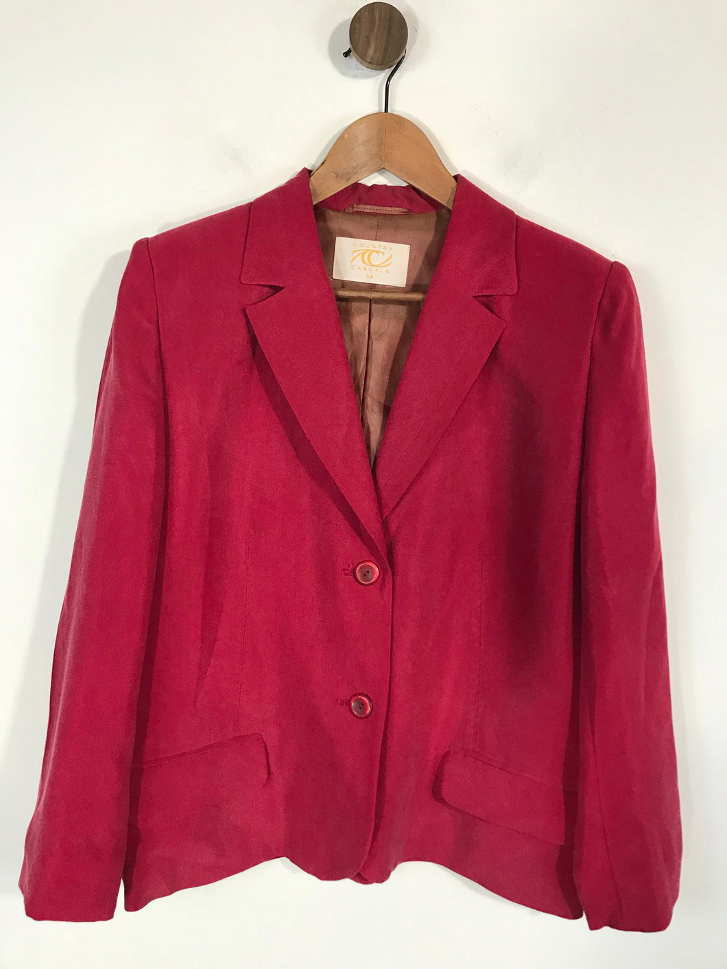Country Casuals Women's Smart Blazer Jacket | UK14 | Red