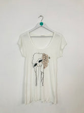 Load image into Gallery viewer, Whistles Women’s Graphic Scoop Neck T-Shirt | UK10 | White
