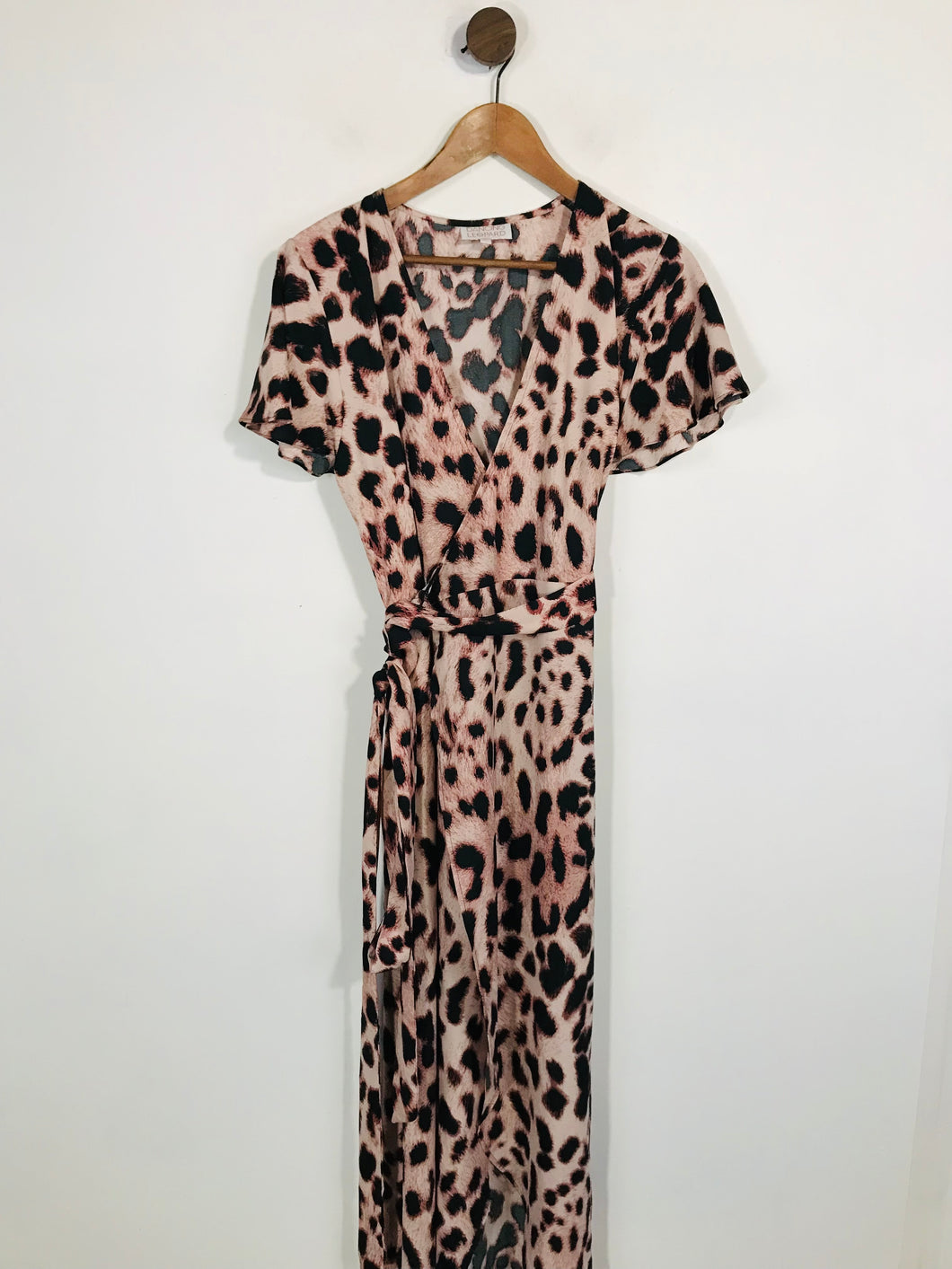 Dancing Leopard Women's Leopard Print Wrap Dress | UK12 | Pink