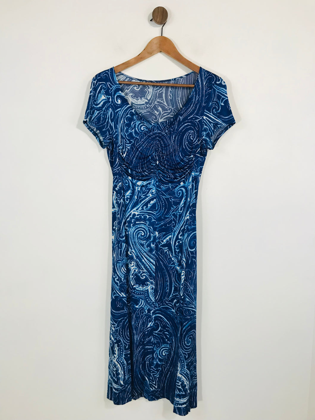 Etro Women's Boho Paisley Midi Dress | S/M | Blue