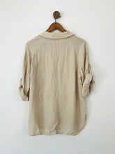 Load image into Gallery viewer, Mango Women&#39;s Button-Up Shirt | M UK10-12 | Beige
