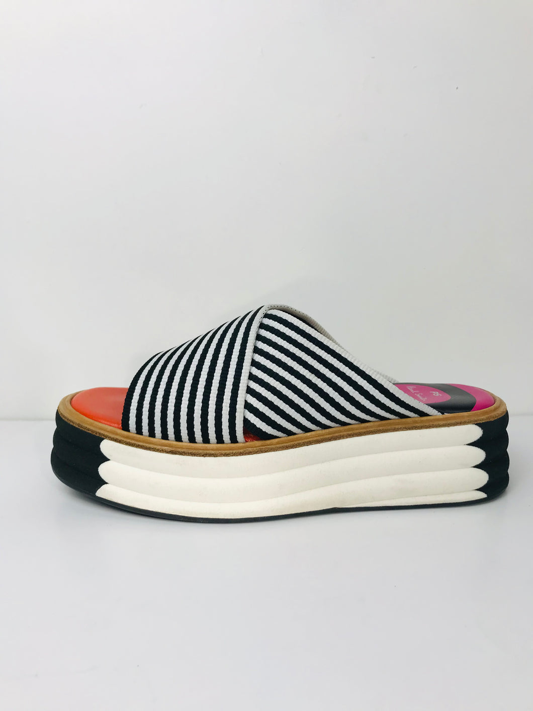 Paul Smith Women's Boho Platform Sliders Sandals | EU40 UK7 | Black White