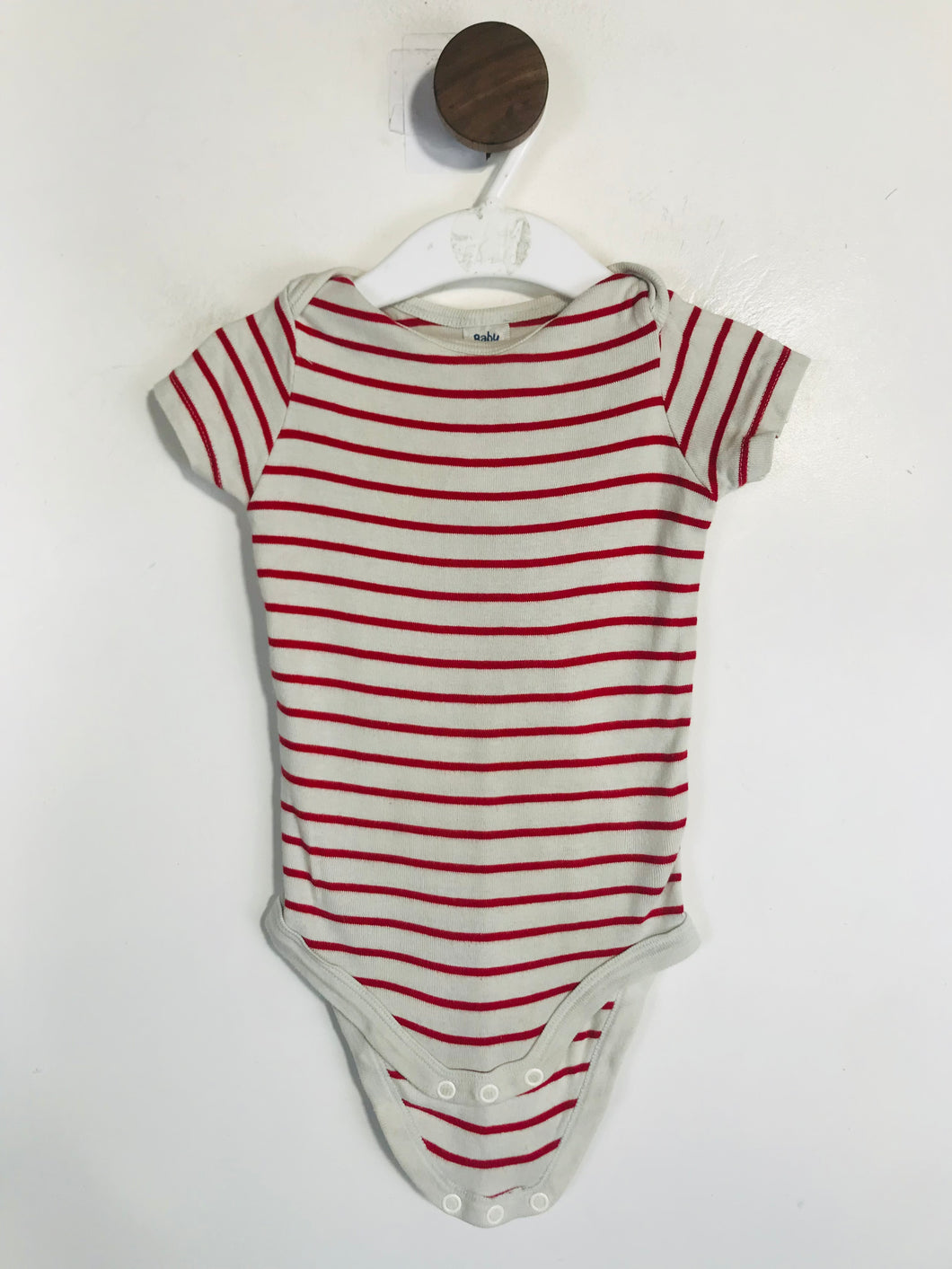 Boden Kid's Striped Playsuit | 12-18 Months | Red