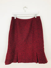 Load image into Gallery viewer, Hobbs Women’s Wool Pleated Flare Skirt | UK14 | Red
