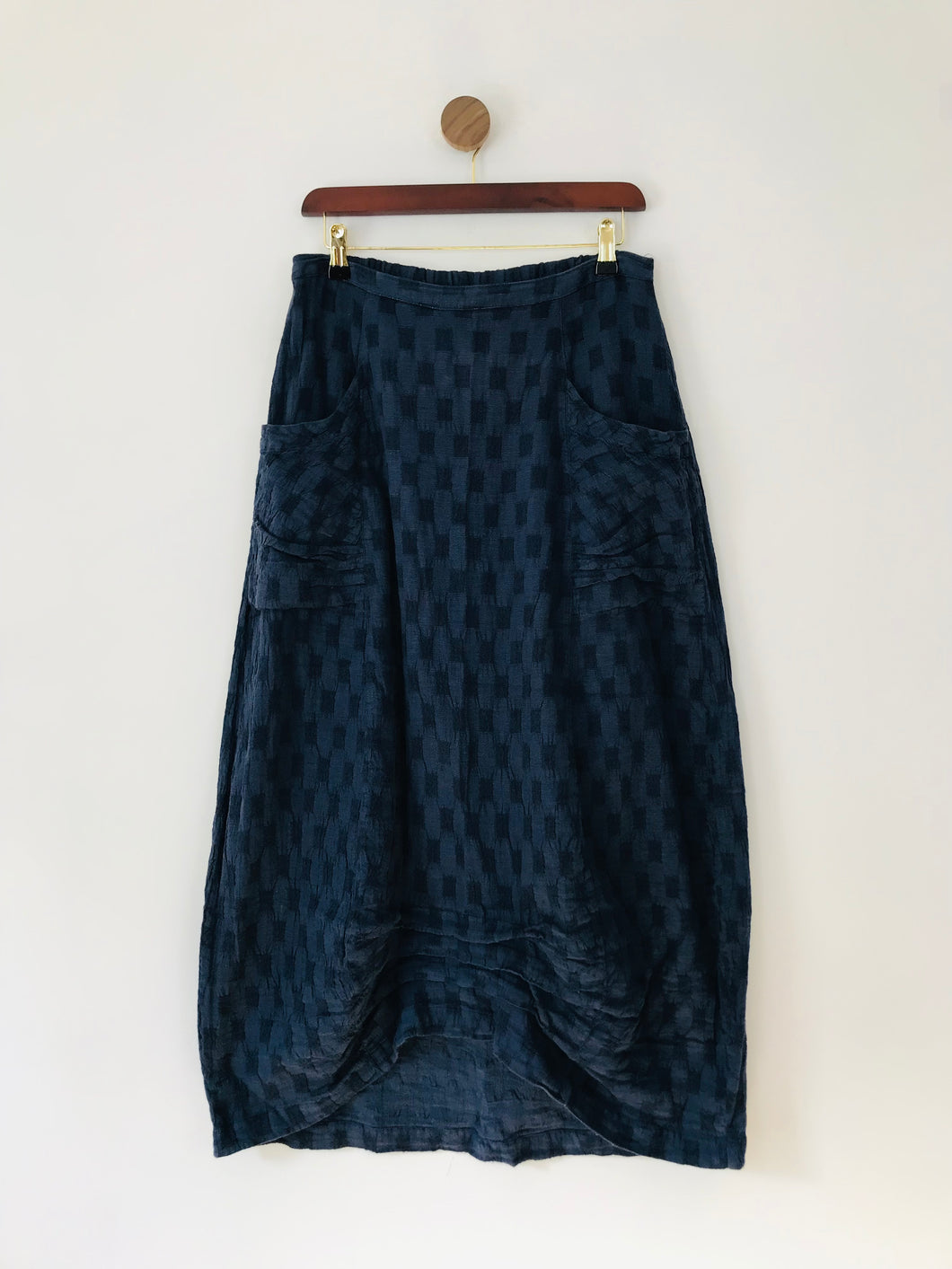 Sahara Women's Linen Maxi Skirt | M UK12 | Blue
