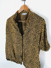 Load image into Gallery viewer, &amp; Other Stories Women&#39;s Leopard Print Crop Button-Up Shirt | EU38 UK10 | Multicoloured
