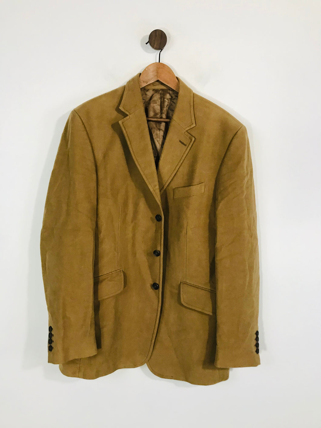 Hackett Men's Cotton Overcoat Blazer | 42R | Beige
