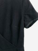 Load image into Gallery viewer, Louis Feraud Women’s 100% Merino Wool Wrap Style Midi Dress | UK12 | Blue
