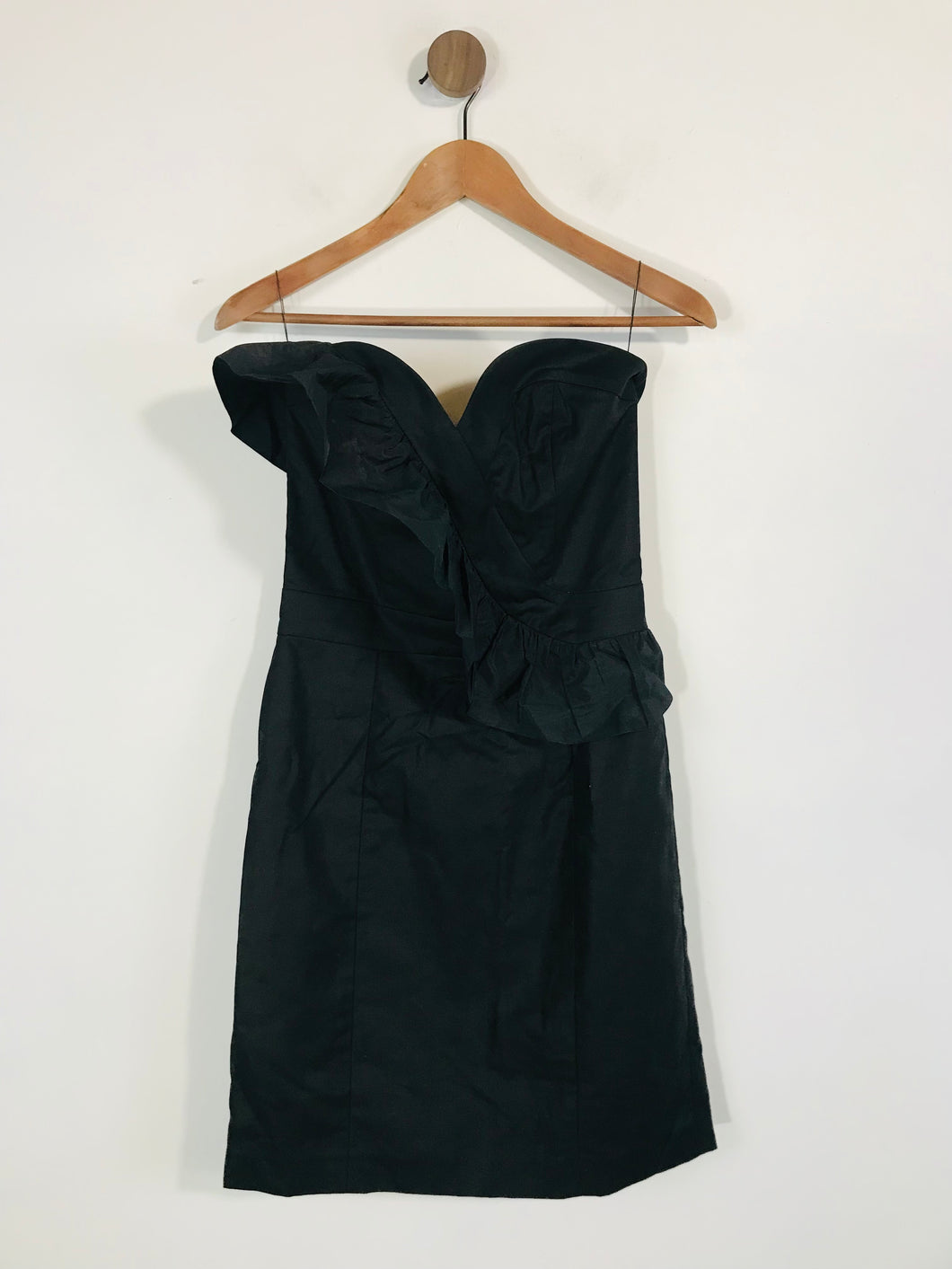 French Connection Women's Ruffle Sleeveless Bodycon Dress | UK10 | Black