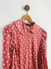 Load image into Gallery viewer, Zara Women&#39;s Polka Dot Button-Up Shirt | M UK10-12 | Pink
