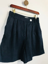 Load image into Gallery viewer, &amp; Other Stories Women&#39;s Linen High Waist Mid-Length Shorts | EU36 UK8 | Blue
