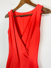 Load image into Gallery viewer, Zara Women&#39;s Ruched V Neck Sheath Dress | M UK10-12 | Orange
