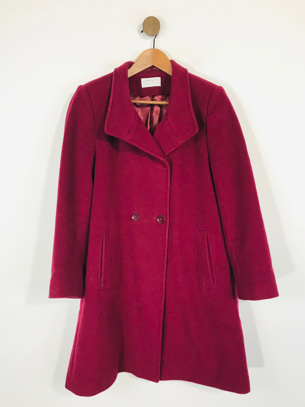 Precis Women's Wool Smart Overcoat Coat | UK10 | Red