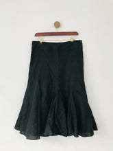 Load image into Gallery viewer, Jaeger Women’s Linen A-Line Skirt | UK12 | Black
