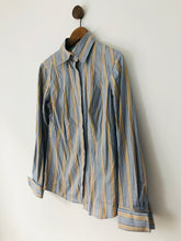 Load image into Gallery viewer, Hawes &amp; Curtis Women’s Stripe Button-Up Shirt | UK16 | Blue Yellow
