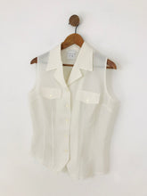 Load image into Gallery viewer, Alexon Women&#39;s Sleeveless Fitted Button-Up Shirt | UK12 | White
