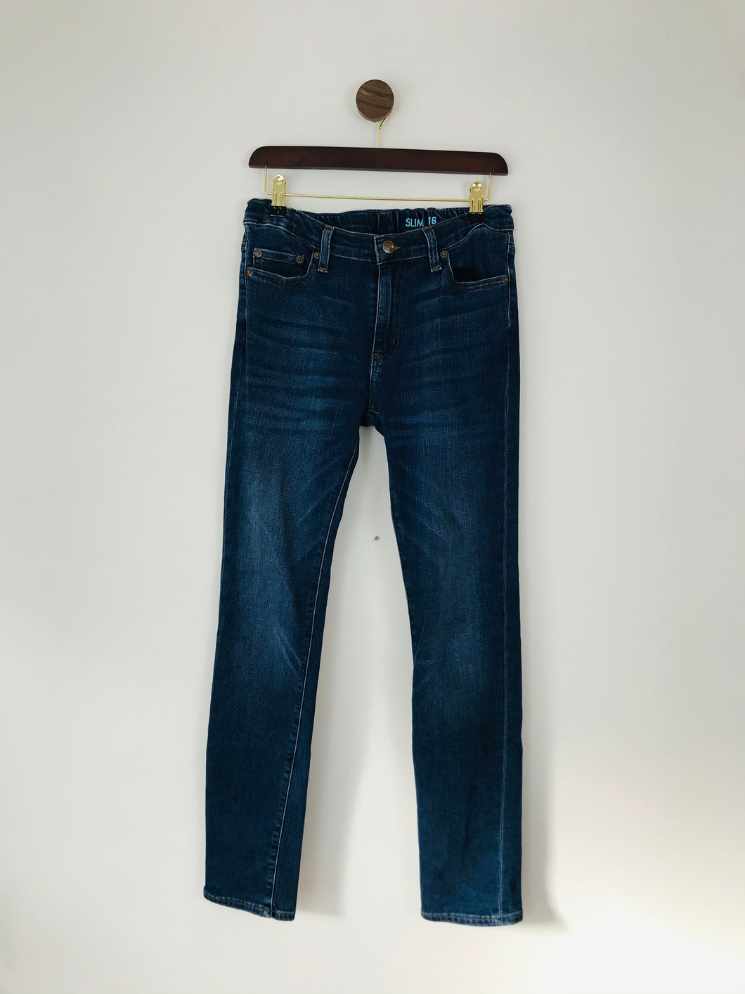 Crew Clothing Women’s Slim Fit Elasticated Jeans | UK16 W30 L31 | Blue