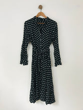 Load image into Gallery viewer, Baukjen Women&#39;s Long Sleeve Polka Dot Midi Dress | UK14 | Blue
