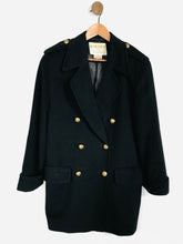 Load image into Gallery viewer, Jaeger Women&#39;s Wool Military Jacket | UK10 | Black
