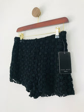 Load image into Gallery viewer, Zara Women&#39;s Lace Hot Pants Shorts NWT | L UK14 | Black
