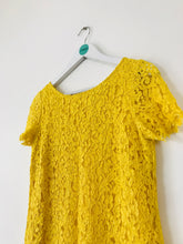 Load image into Gallery viewer, Zara Women’s Lace Shirt Dress | M UK10 | Yellow
