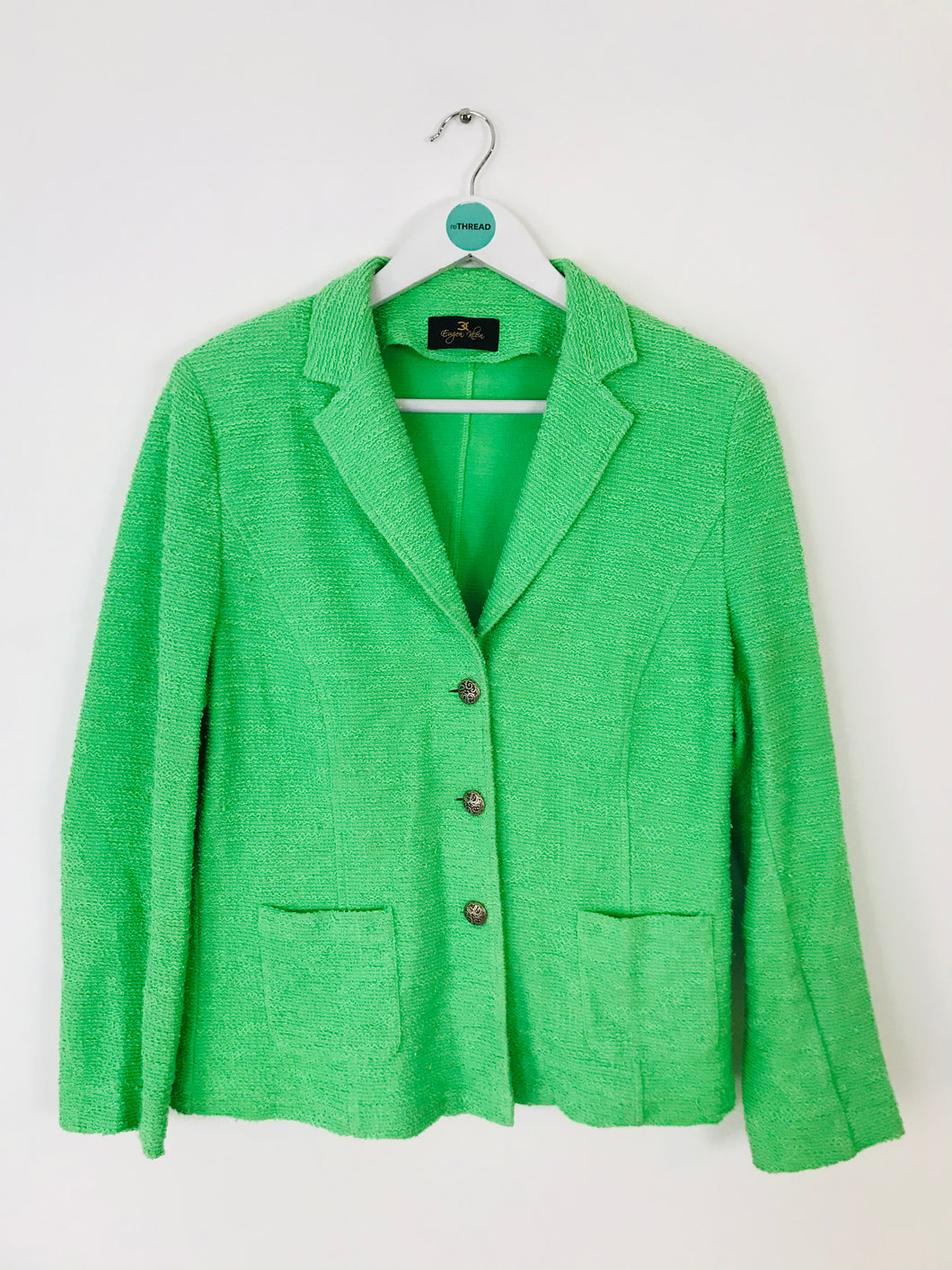 Eugen Klein Women’s Textured Blazer Suit Jacket | UK16 | Green