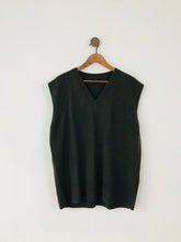 Load image into Gallery viewer, COS Women’s V-Neck Wool Sweater Vest | L UK16 | Green
