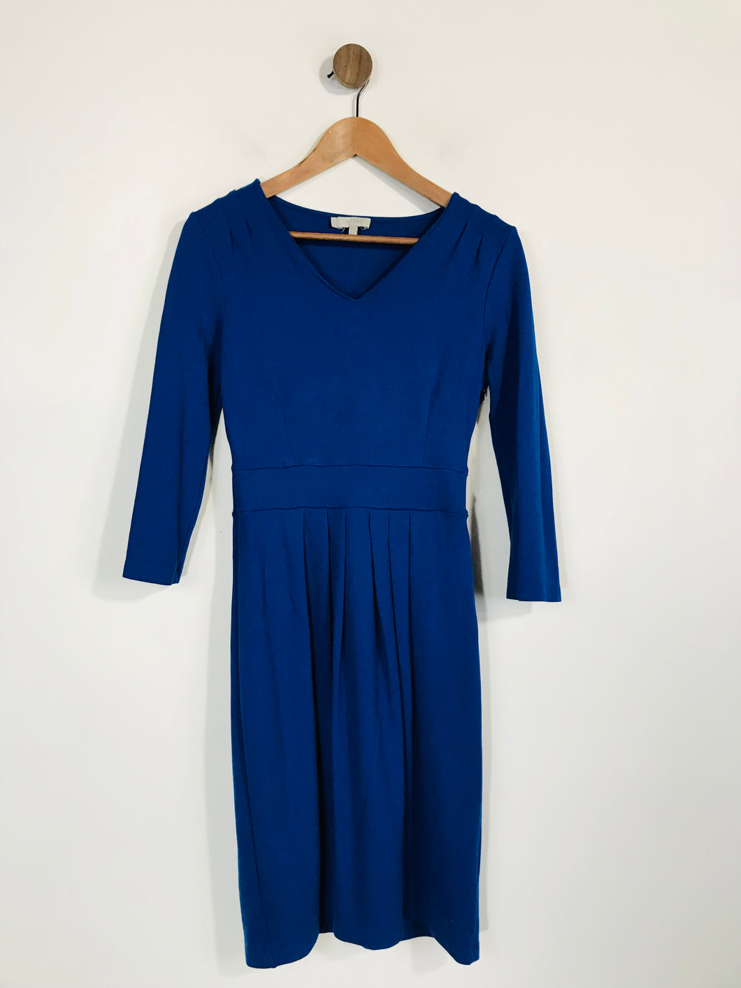 Hobbs Women's Pleated Midi Dress | UK10 | Blue