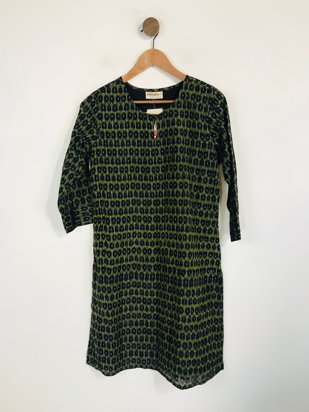 Fabindia Women's Silk Polka Dot Shirt Dress NWT | M UK10-12 | Multicoloured