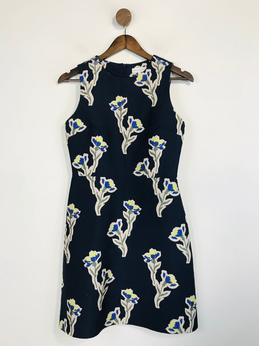 Warehouse Women's Floral A-Line Dress | UK8 | Blue