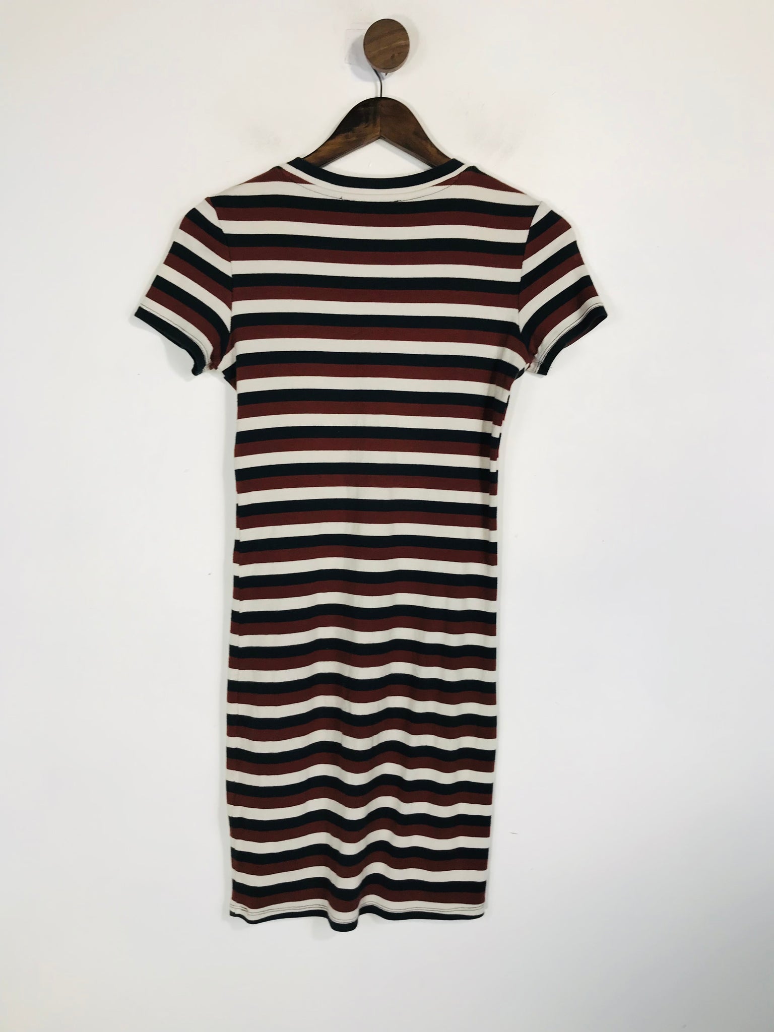 Zara Women's Striped Jersey Bodycon Dress | M UK10-12 | Multicoloured ReThread Zara Women's Striped Jersey Bodycon Dress | M UK10-12 | Multicoloured ReThread